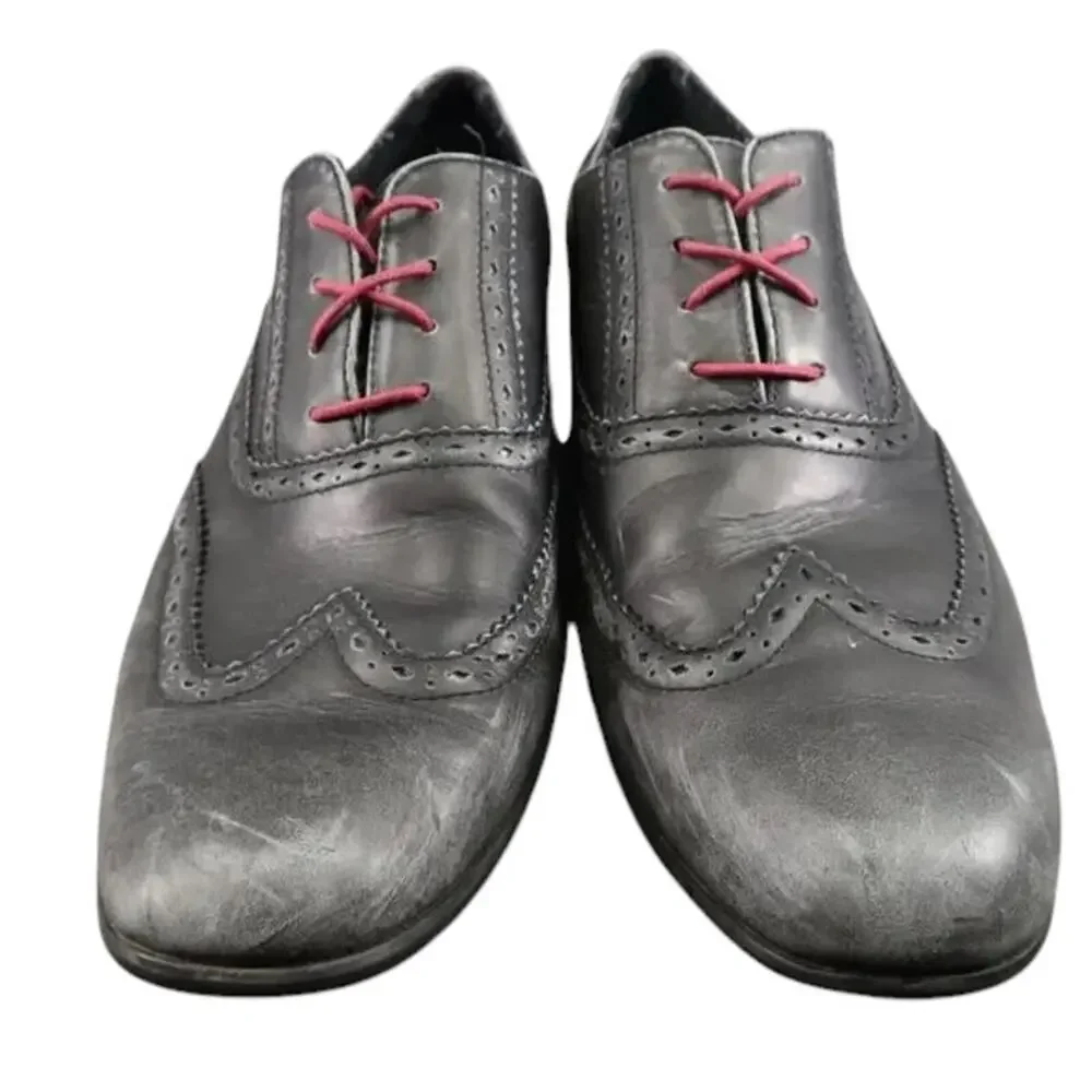 Original Penguin Shoes Mens 13 Oxfords Wingtip Leather Formal Distressed Classic